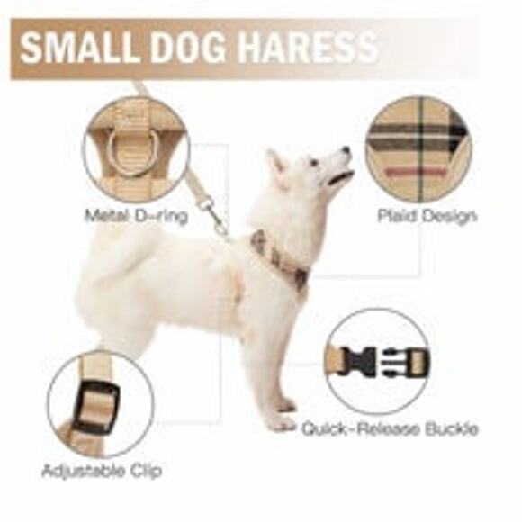 PUPTECK Soft Mesh Dog Harness Pet Puppy Cat Comfort Padded Vest No Pull Harness - Picture 4 of 5